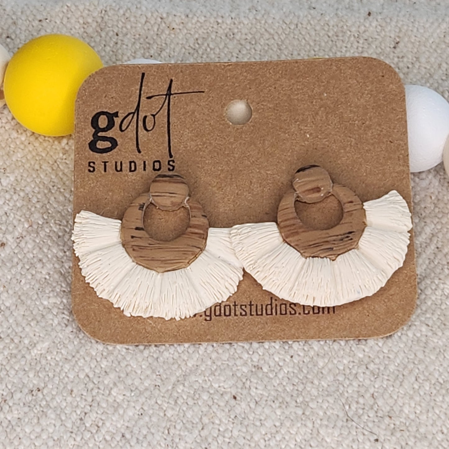 Polymer Clay Faux Macrame Earrings; Boho Style; Summer Accessories