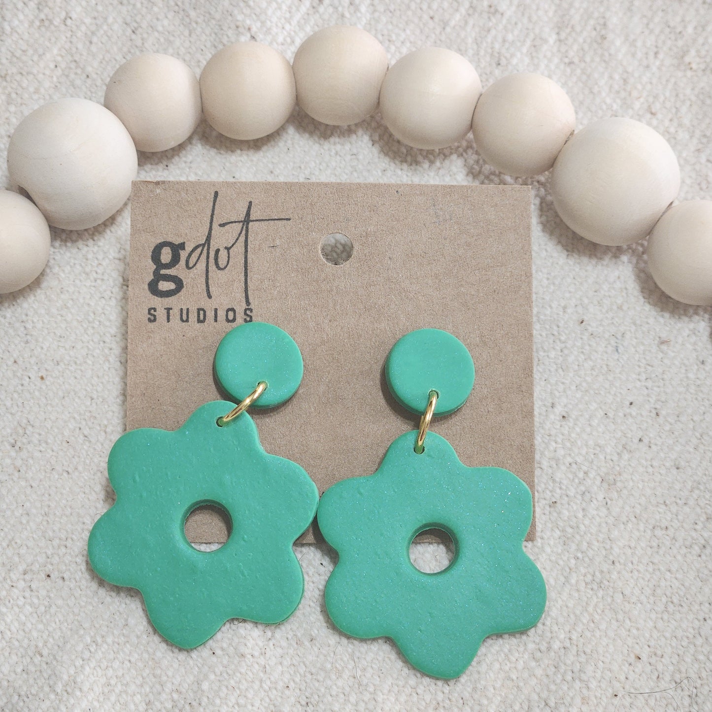 Polymer Clay Flowers Large Earrings