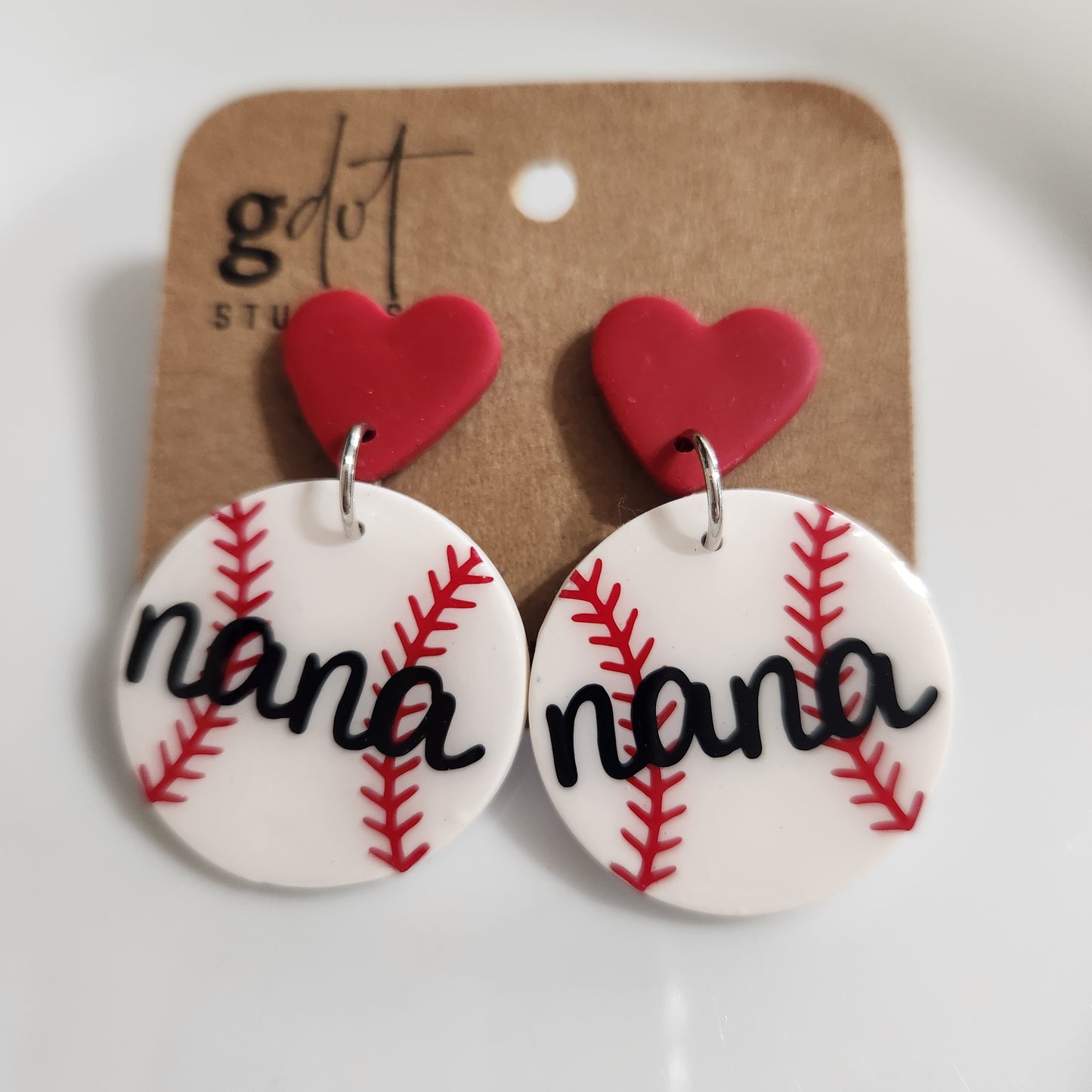 Polymer Clay Baseball Earrings; Trendy Sports Accessories; Mom Gear