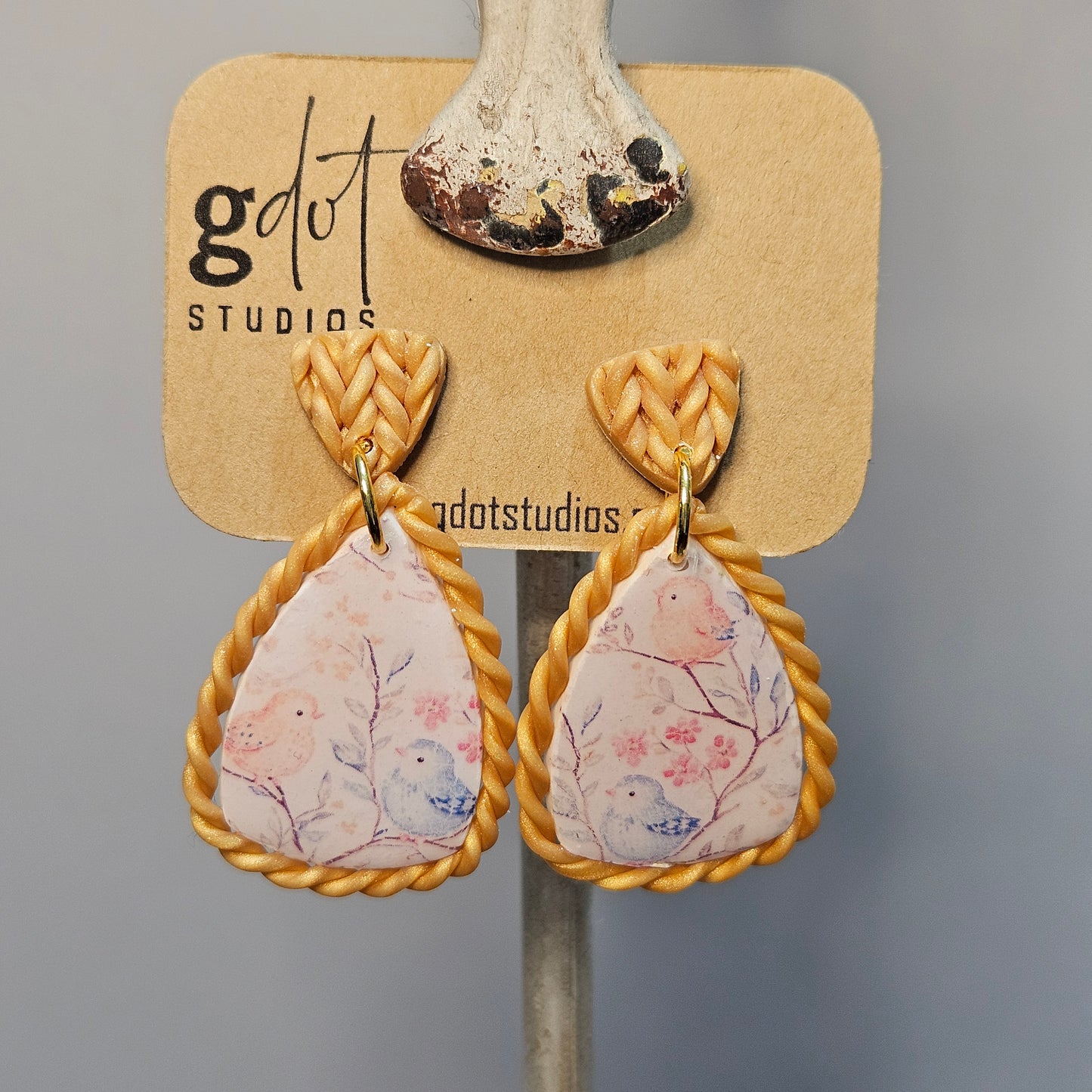 Spring Charm Dangle Earrings; Trendy Easter Accessories; Unique Spring Jewelry