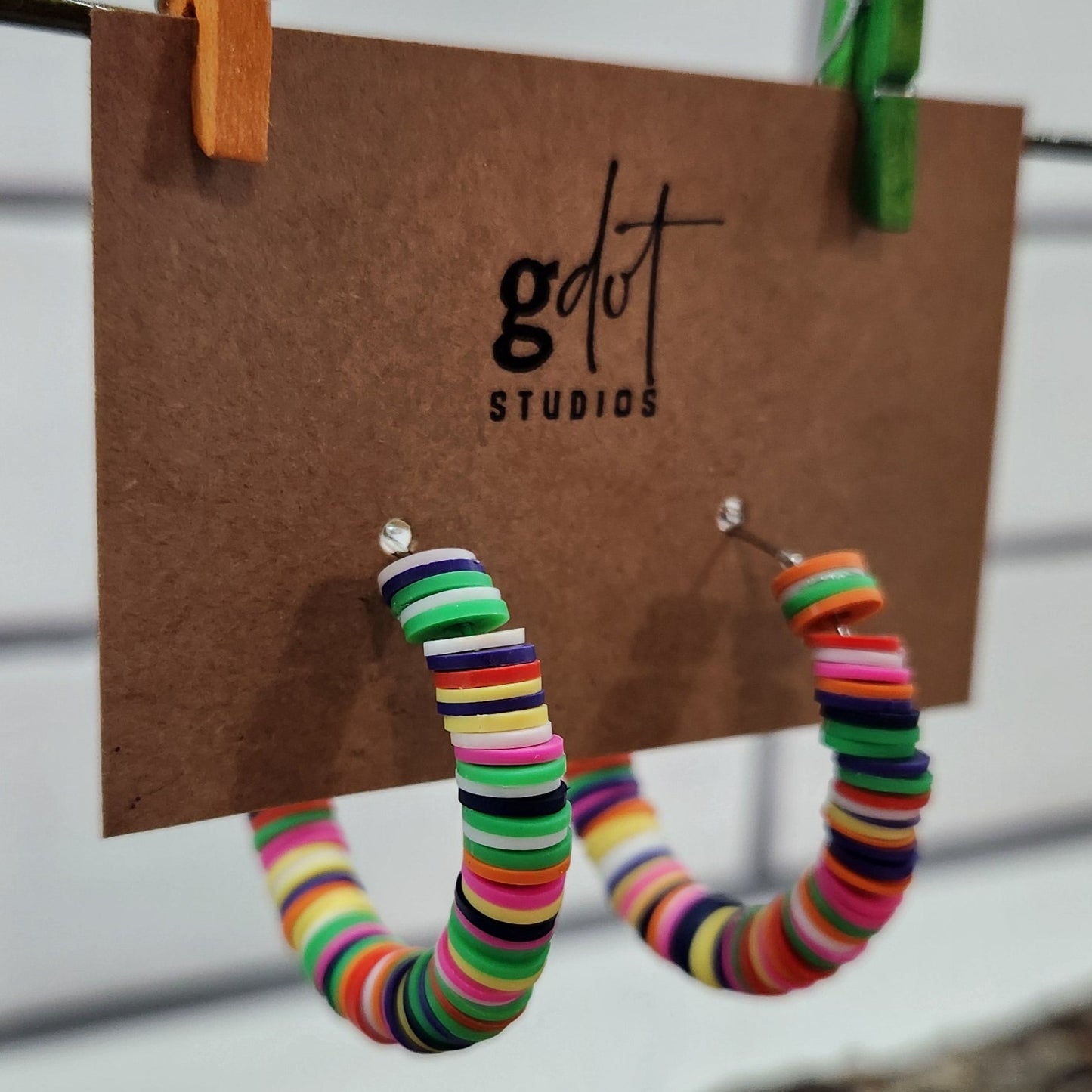 Multi-Colored Hoop Earrings