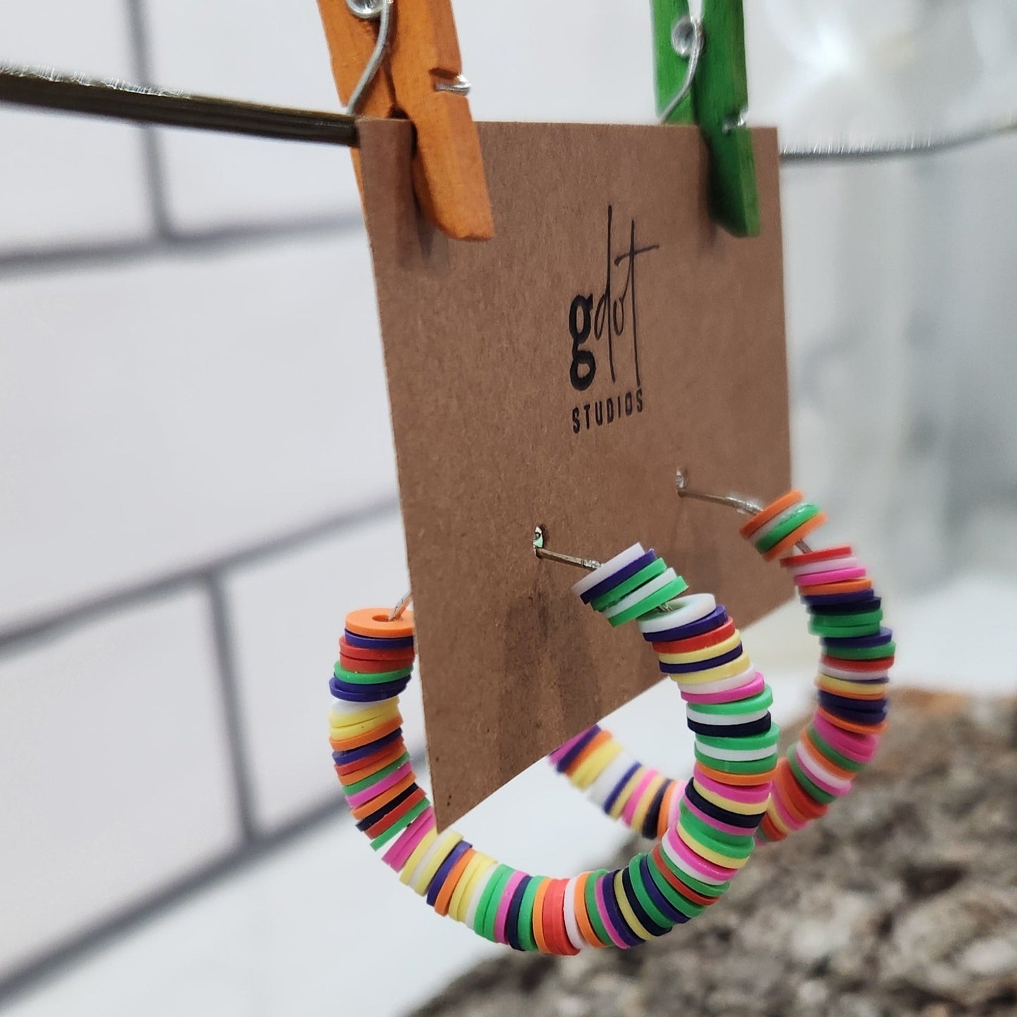 Multi-Colored Hoop Earrings