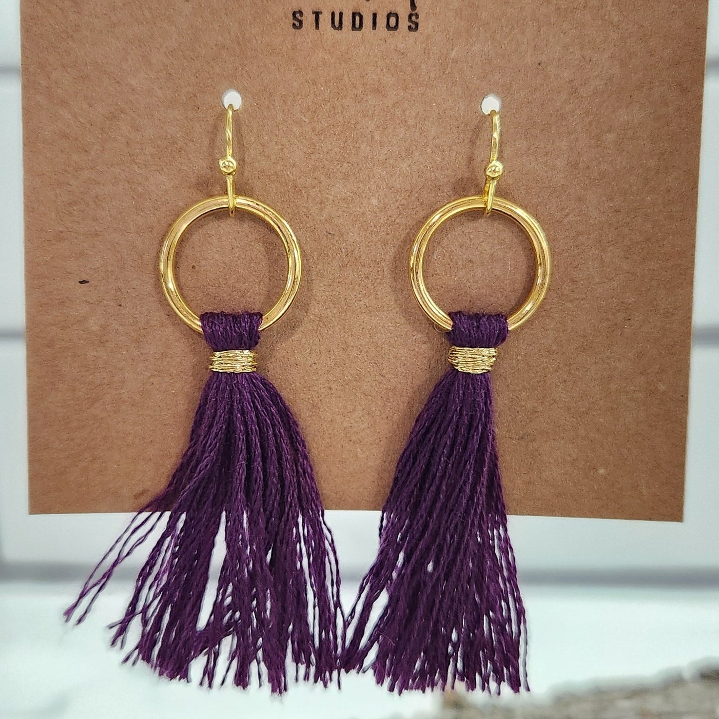 Tassel Gold Ring Earrings