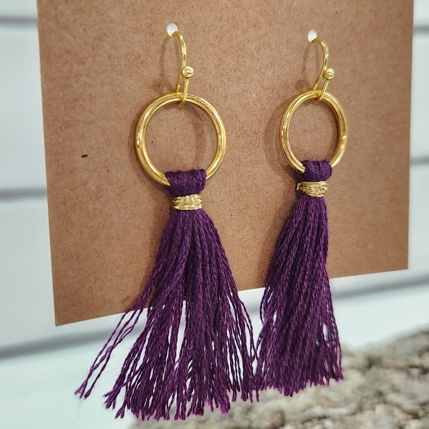 Tassel Gold Ring Earrings