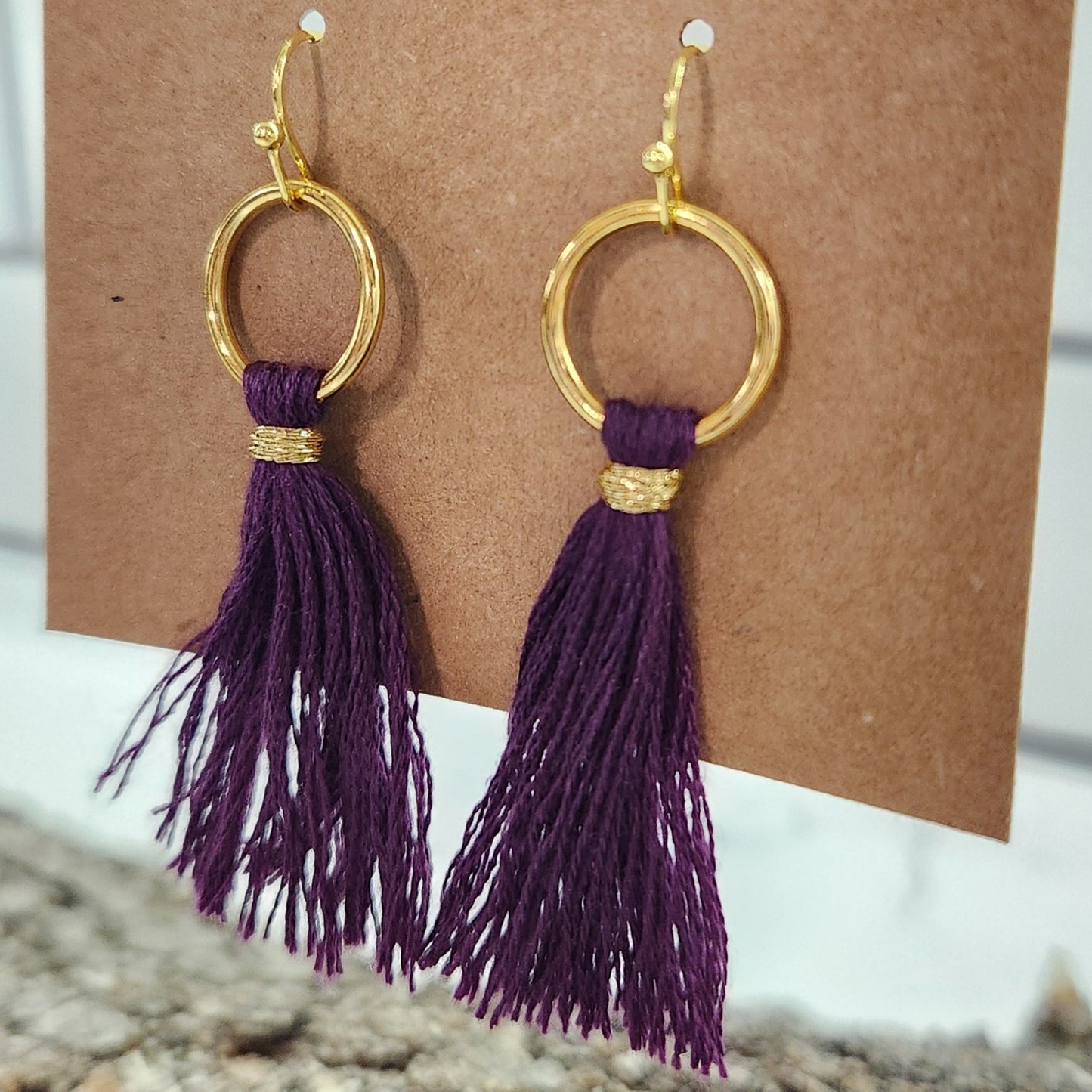 Tassel Gold Ring Earrings