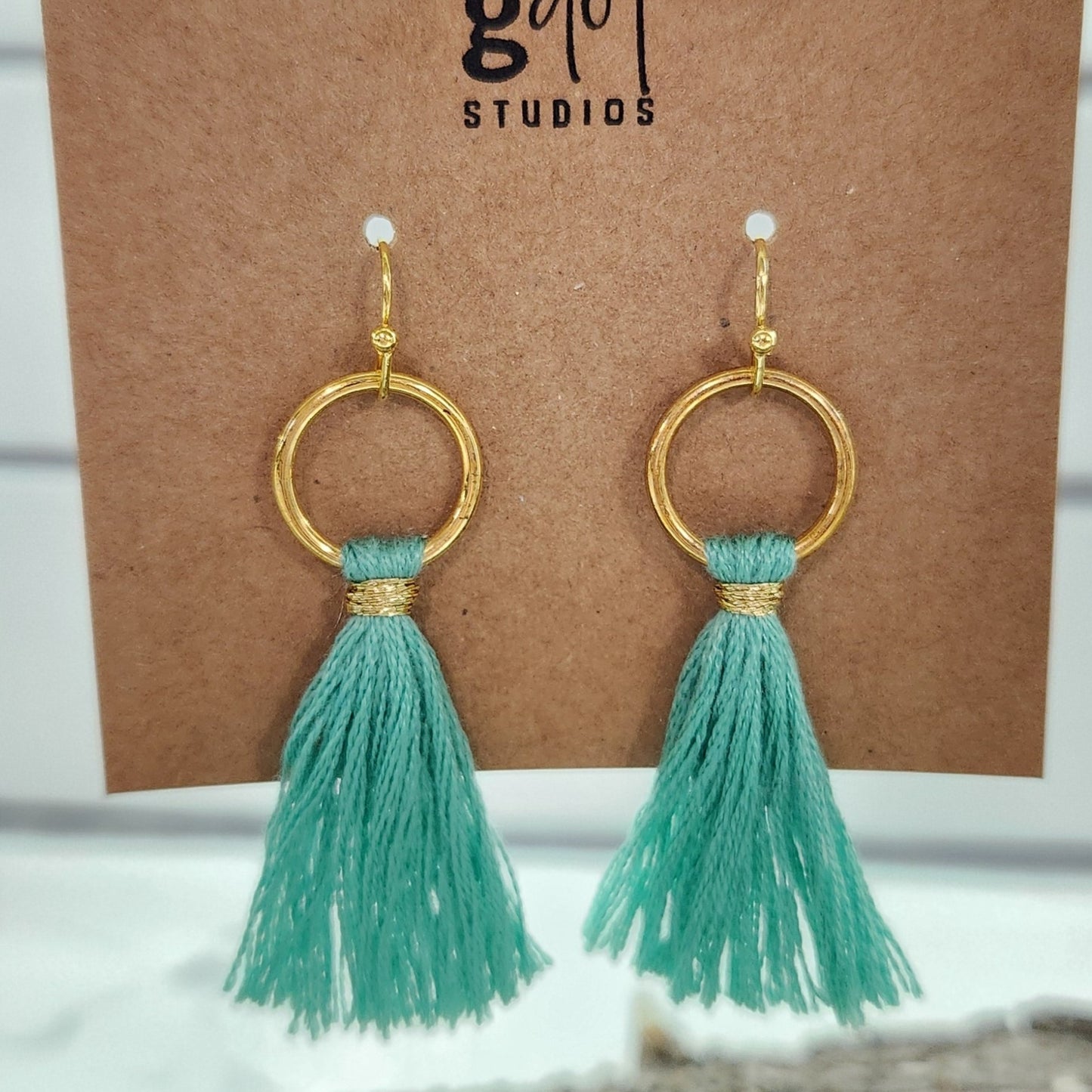 Tassel Gold Ring Earrings