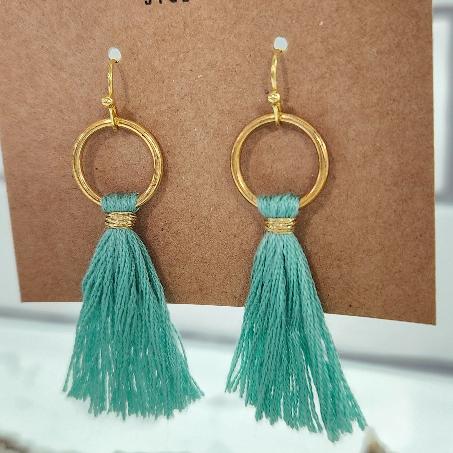 Tassel Gold Ring Earrings