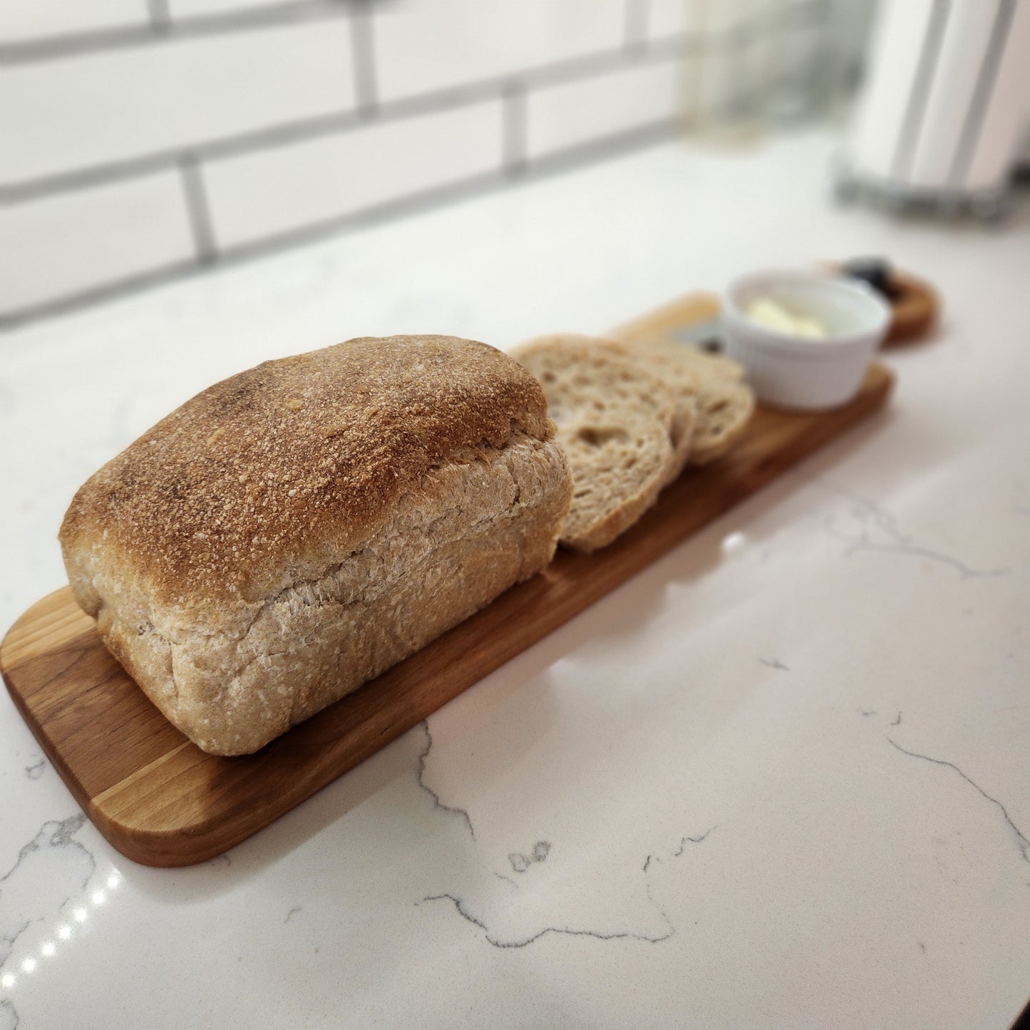 Wood Bread Board with Handle