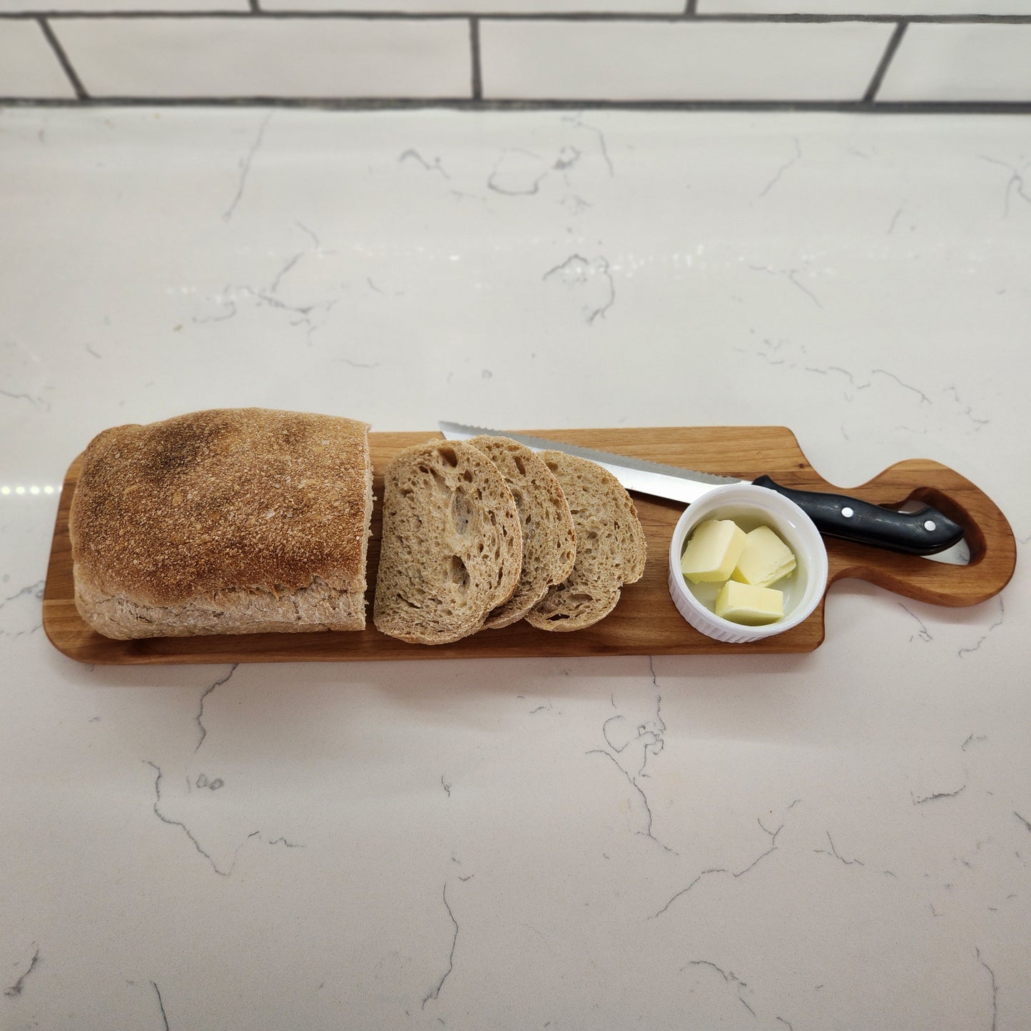 Wood Bread Board with Handle