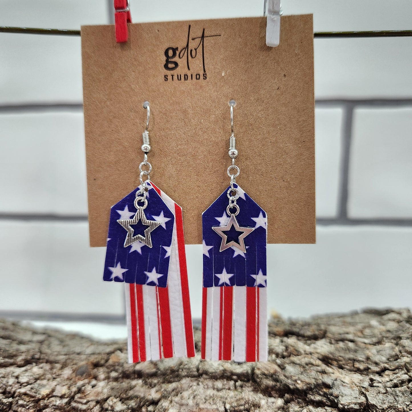 Patriotic Flag Earrings