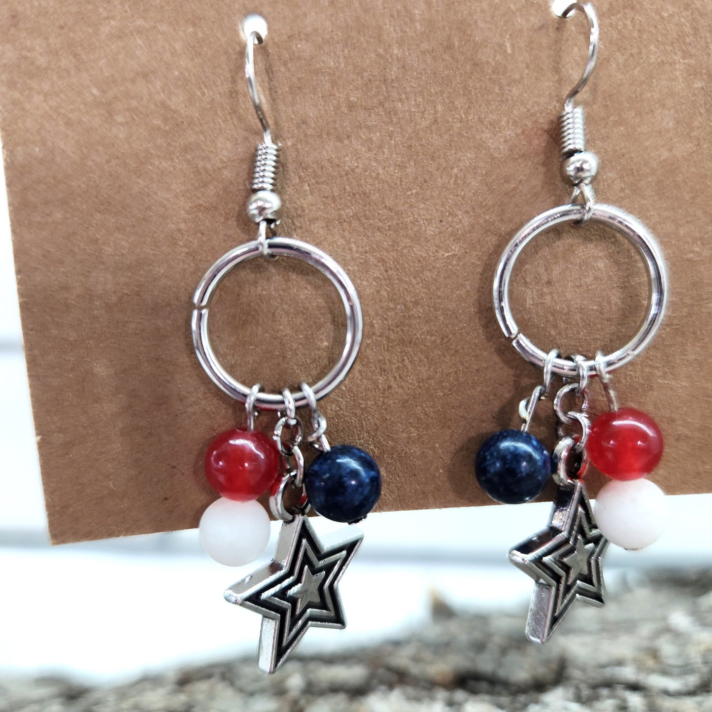 Patriotic Bead Earrings