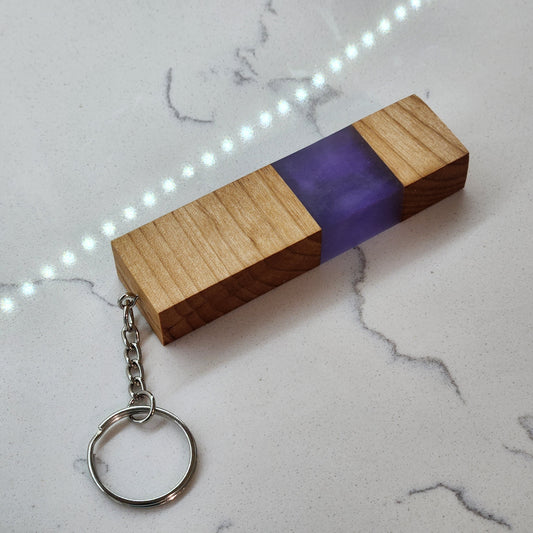 Wood and Epoxy Keychain