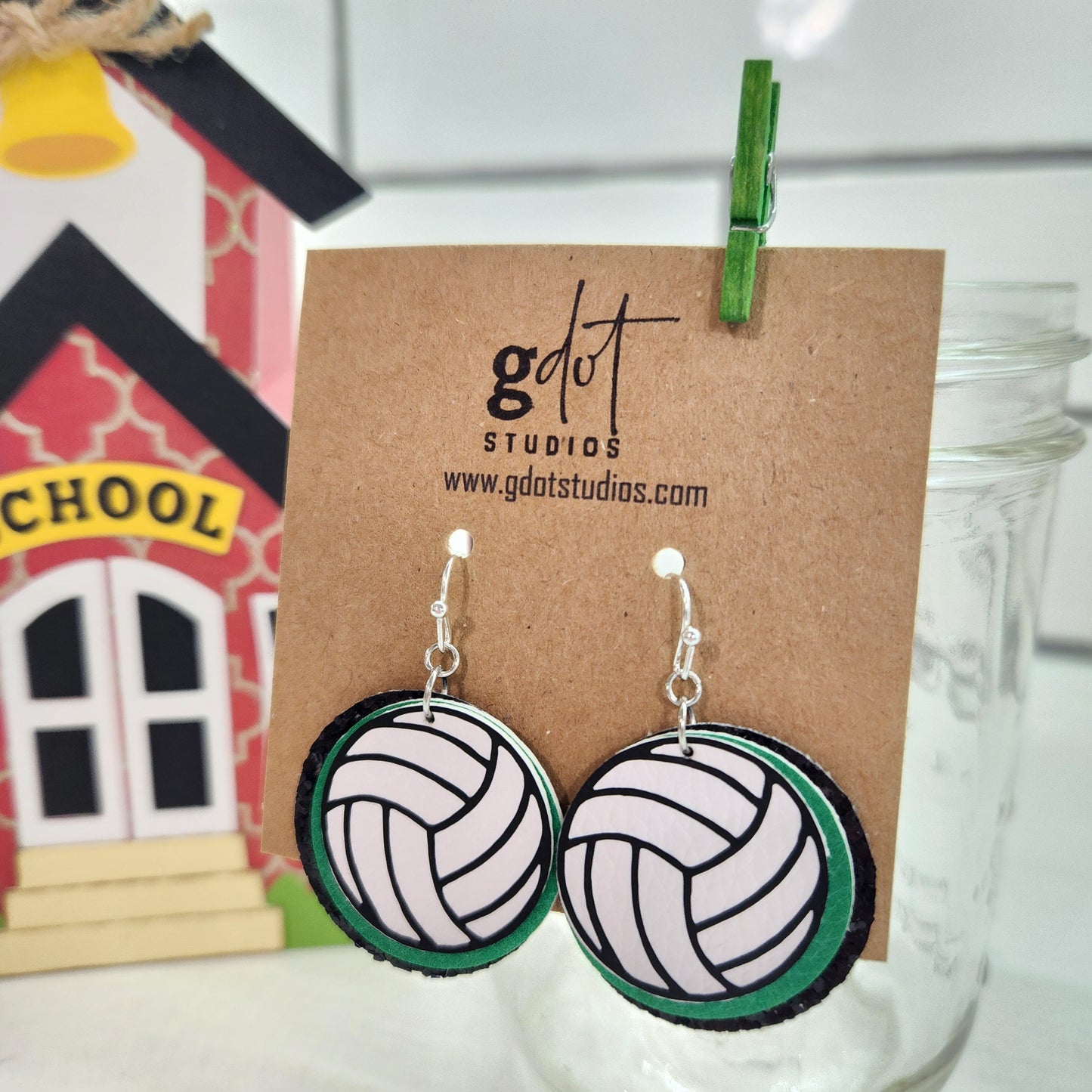 Azle ISD Faux Leather Earrings