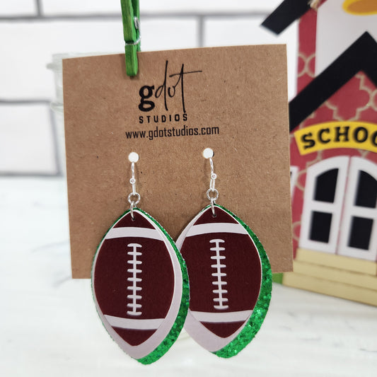 Azle ISD Faux Leather Earrings