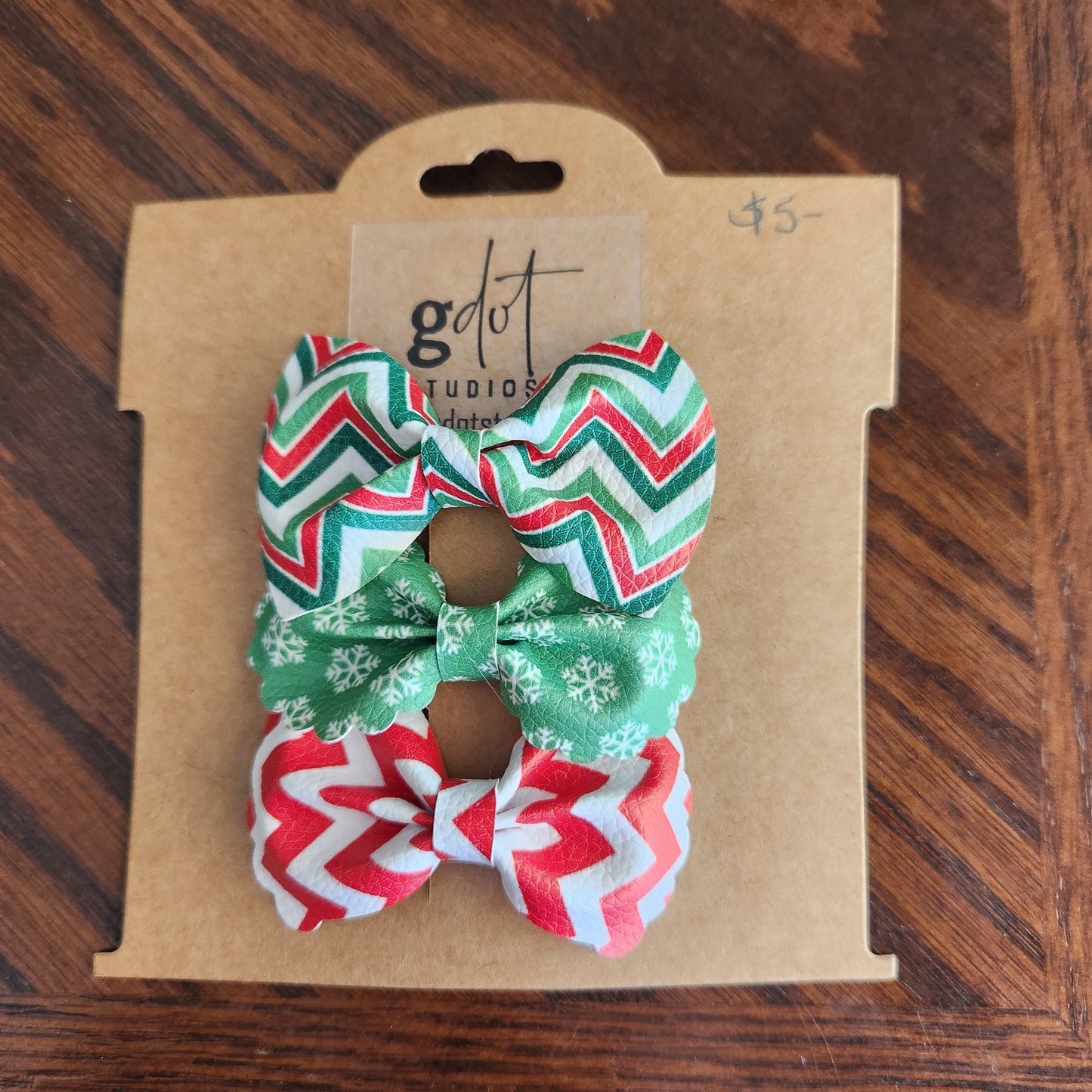 Christmas Hair Bows Small Set