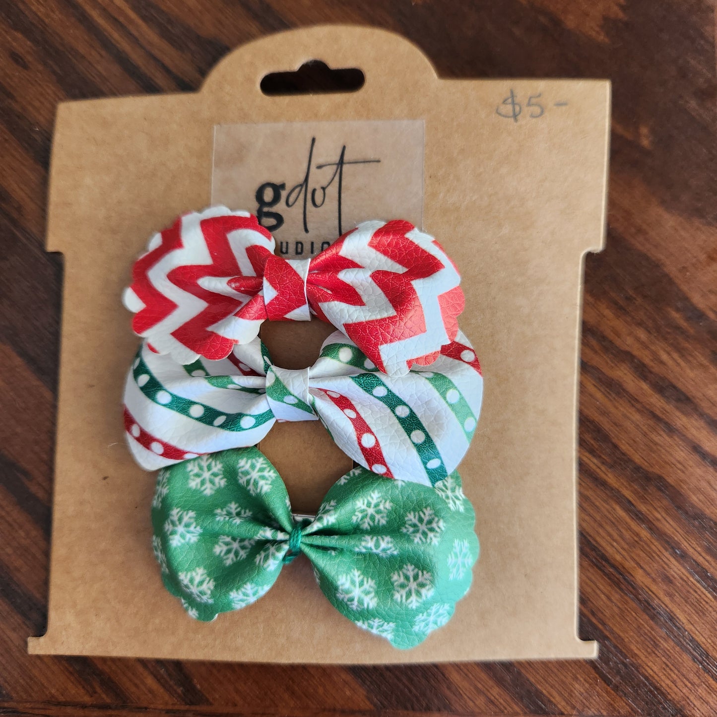 Christmas Hair Bows Small Set