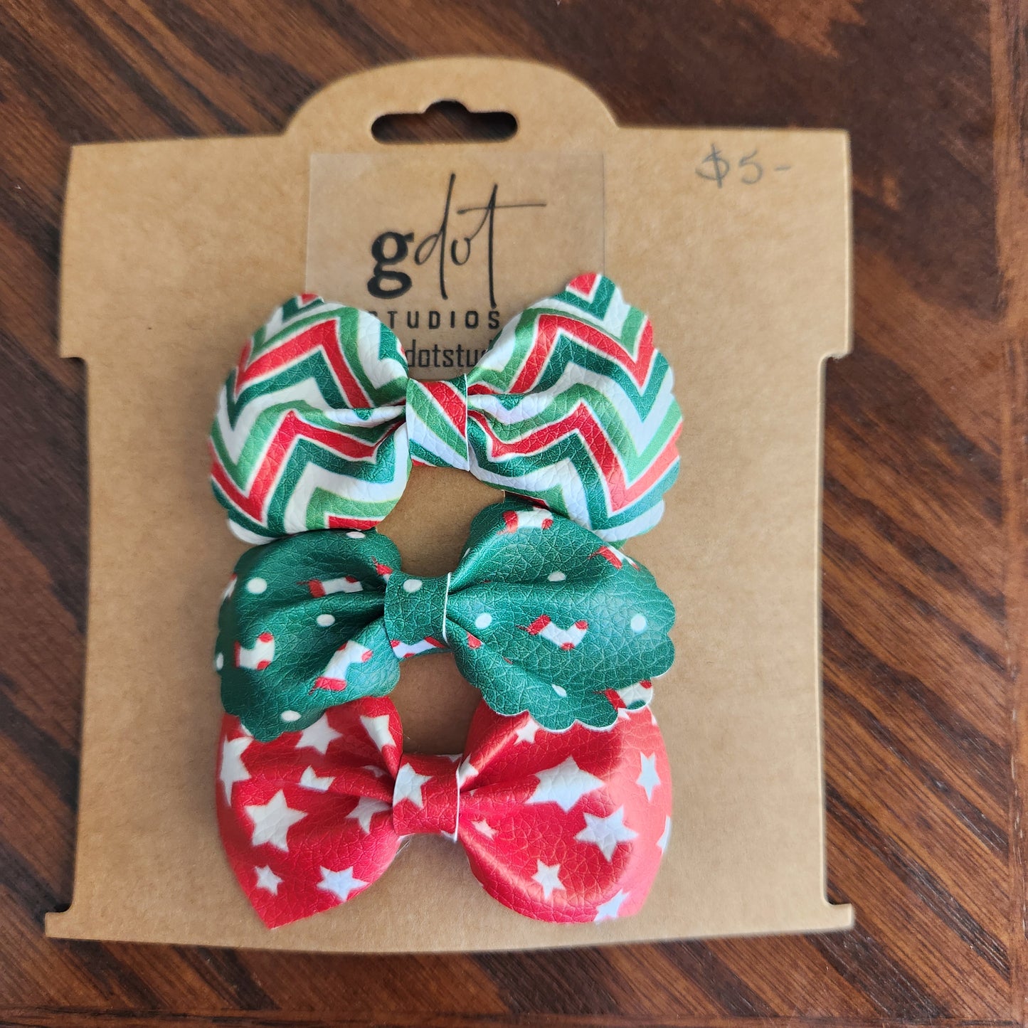 Christmas Hair Bows Small Set