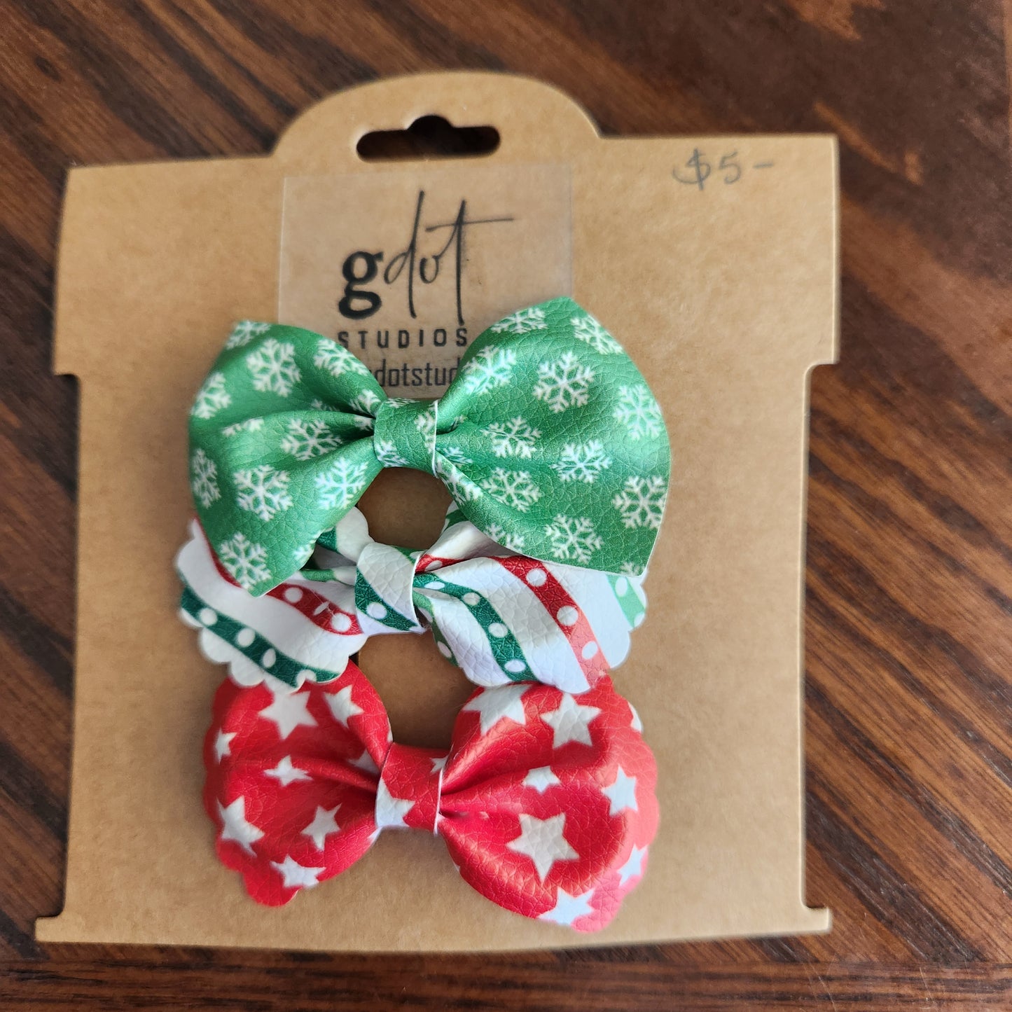 Christmas Hair Bows Small Set