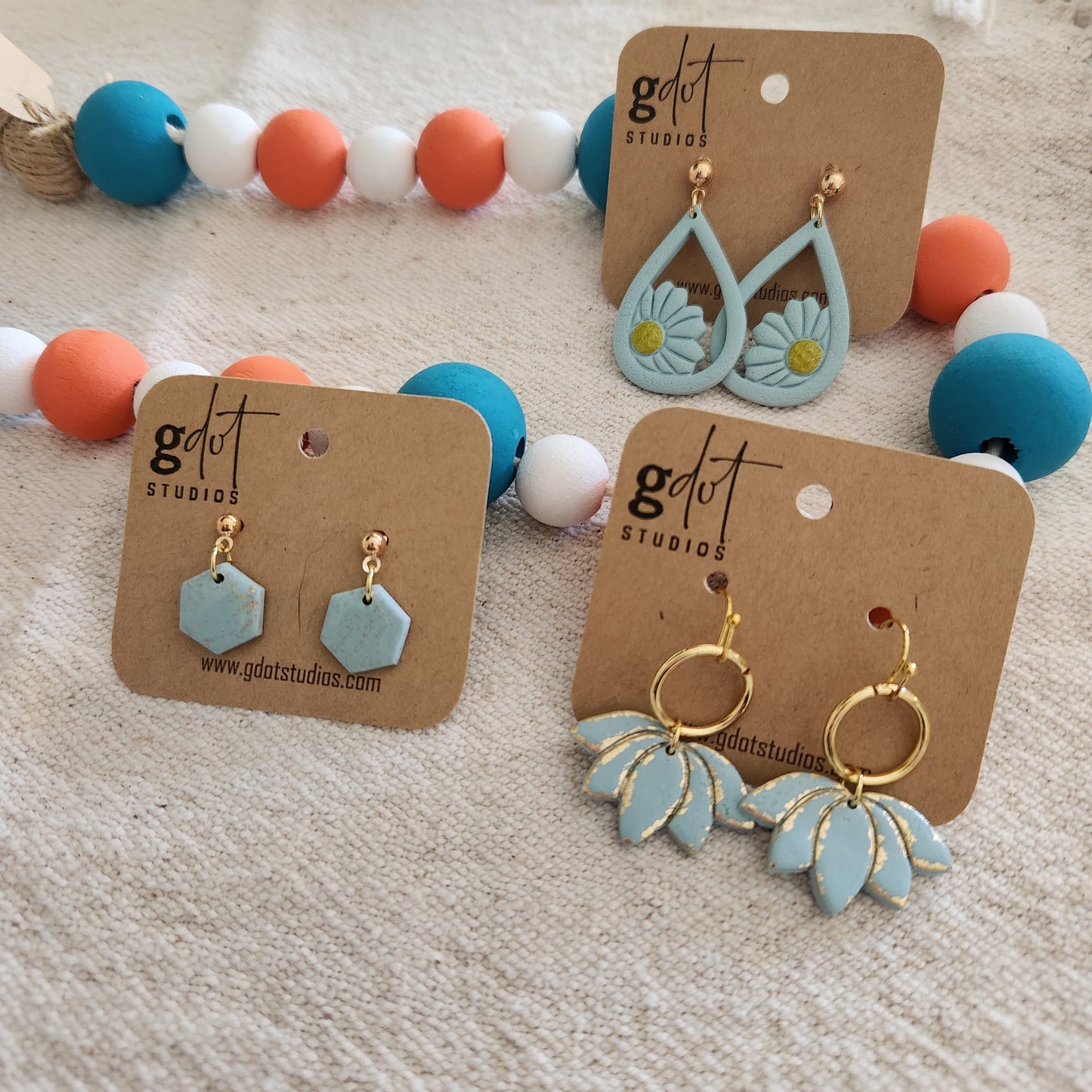 Tiffany Blue Polymer Clay Earring Collection