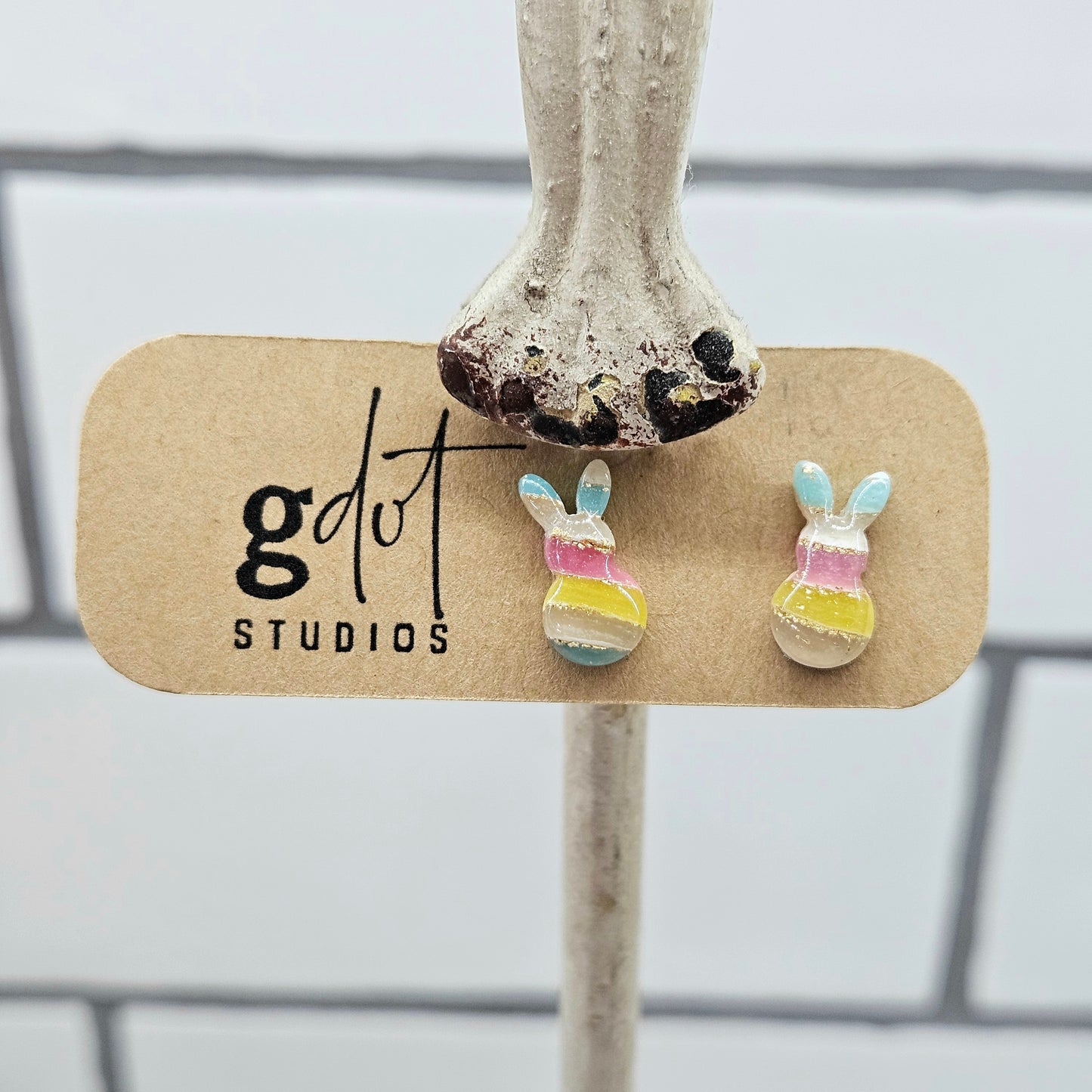 Spring Earring Collection; Easter Striped Marbled Accessories; Easter Spring Earrings
