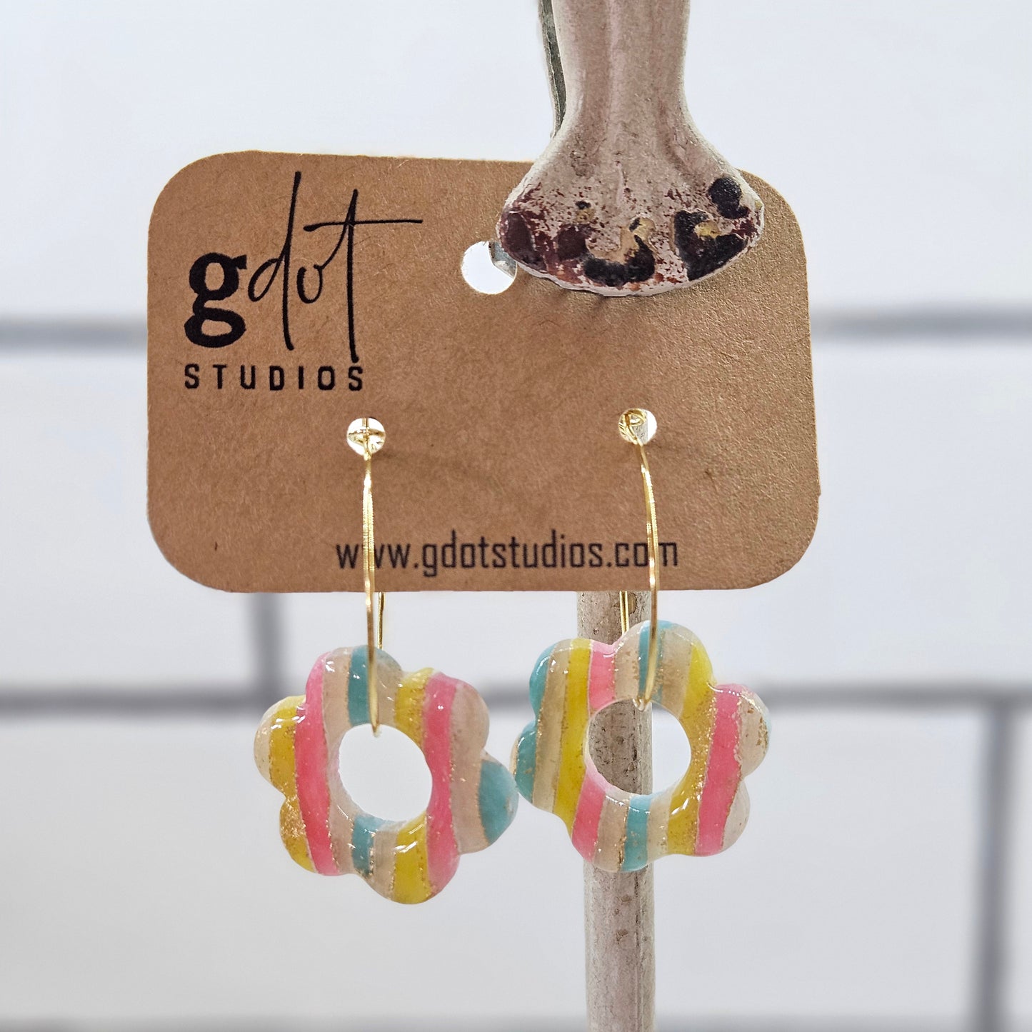Spring Earring Collection; Easter Striped Marbled Accessories; Easter Spring Earrings