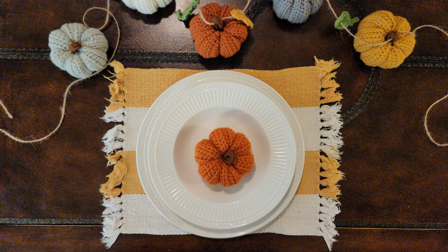 Crochet Pumpkin Garland