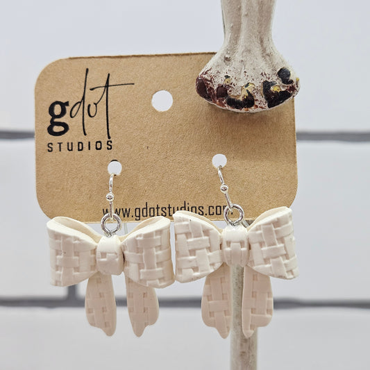 Spring Bow Dangle Earrings; Bow Earrings; Lightweight Jewelry