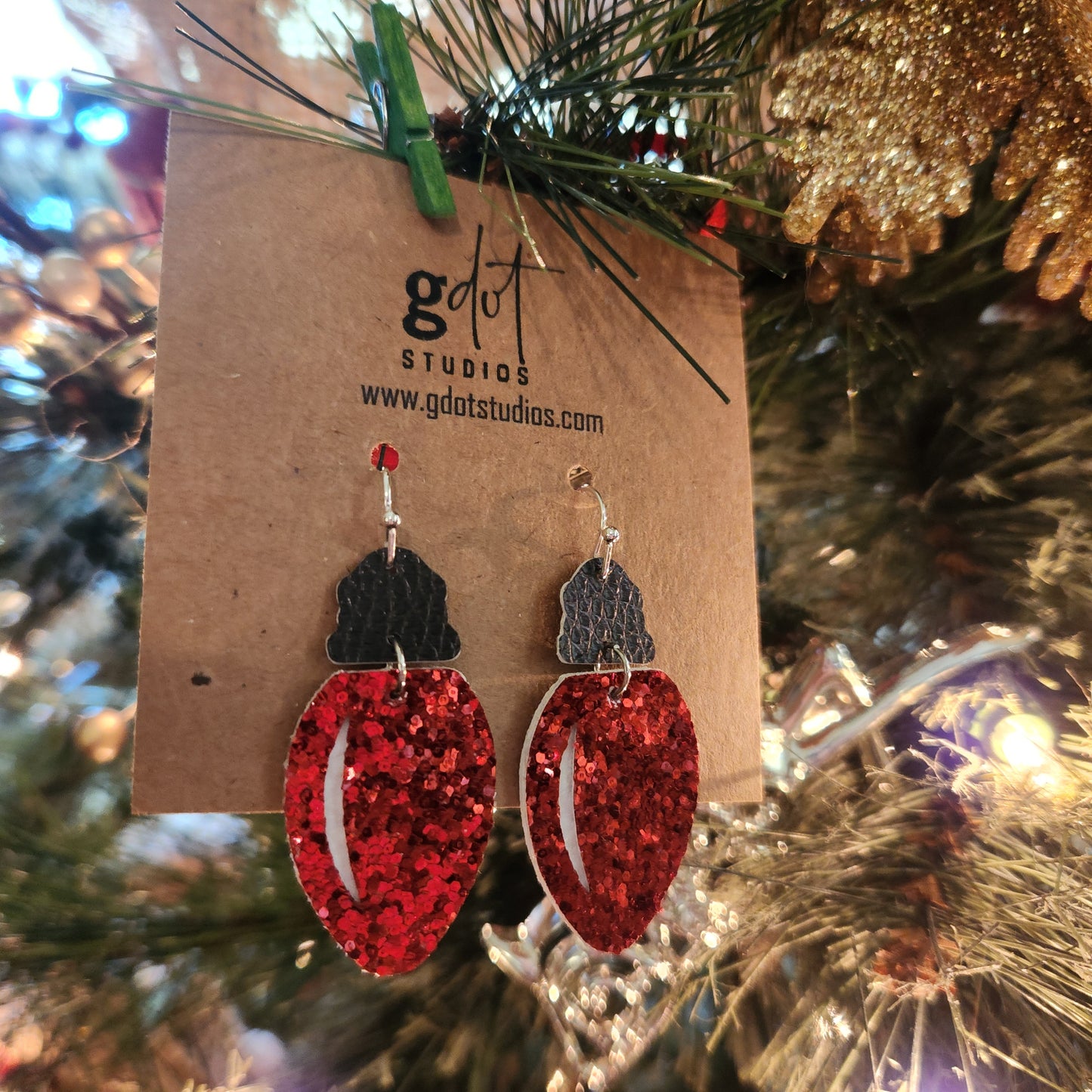 Christmas Light Bulb Earrings