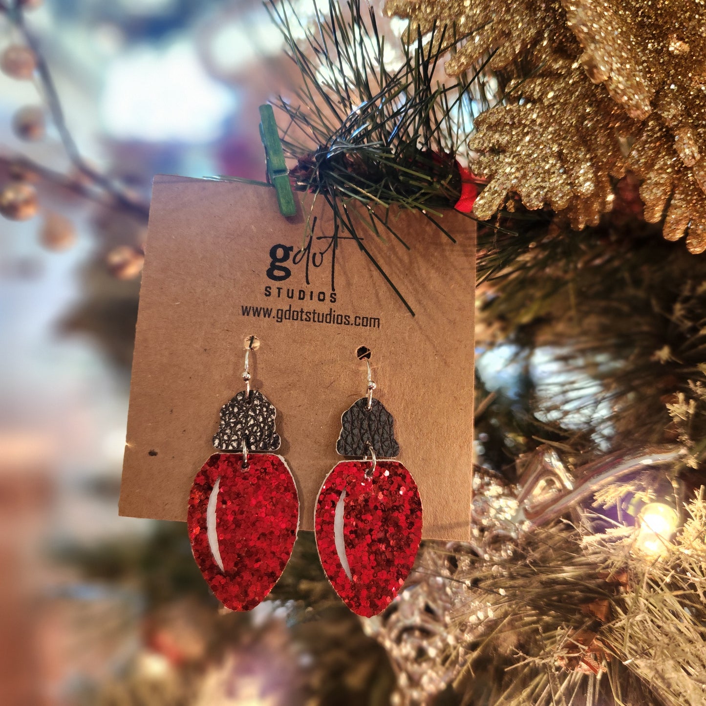 Christmas Light Bulb Earrings