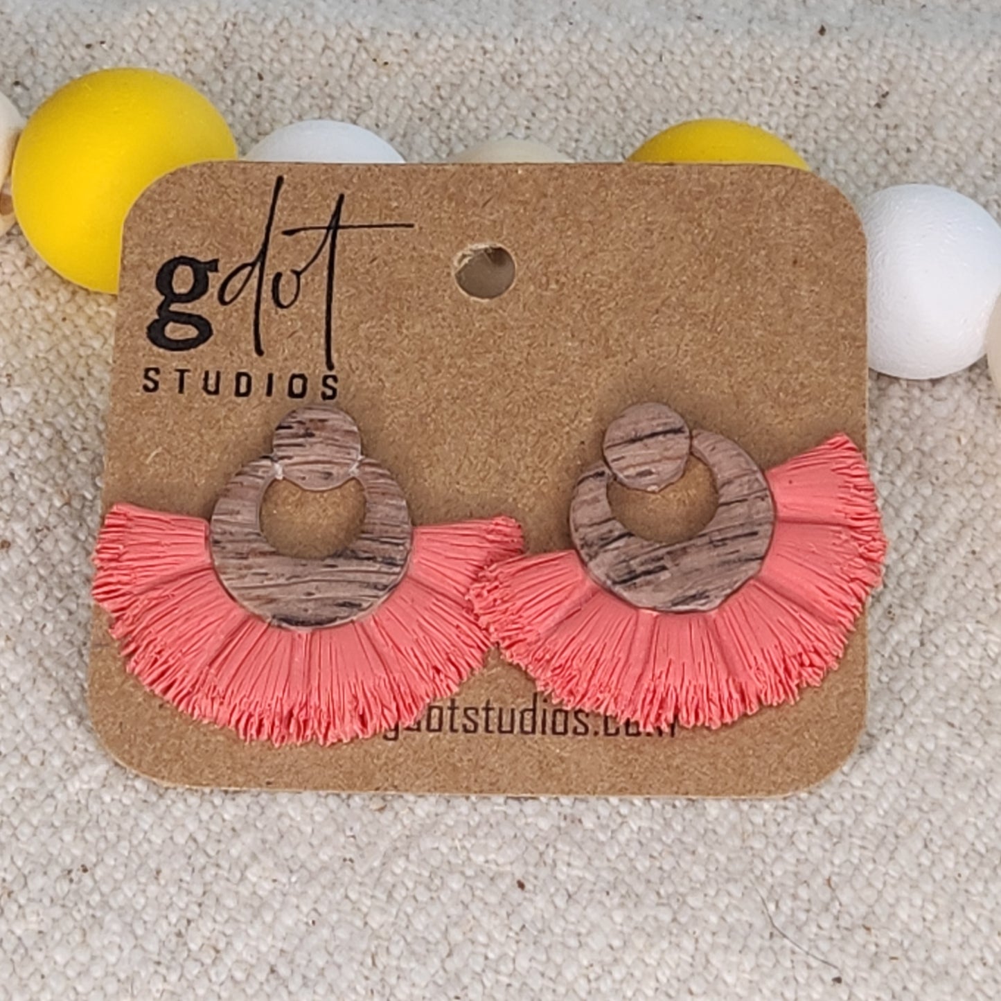 Polymer Clay Faux Macrame Earrings; Boho Style; Summer Accessories