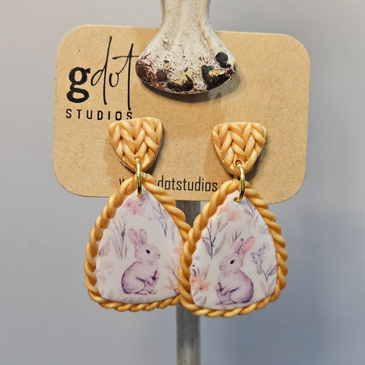 Spring Charm Dangle Earrings; Trendy Easter Accessories; Unique Spring Jewelry