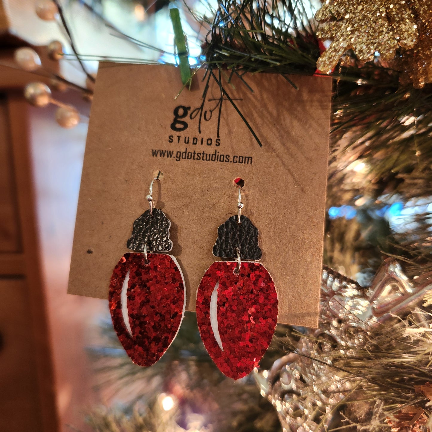 Christmas Light Bulb Earrings