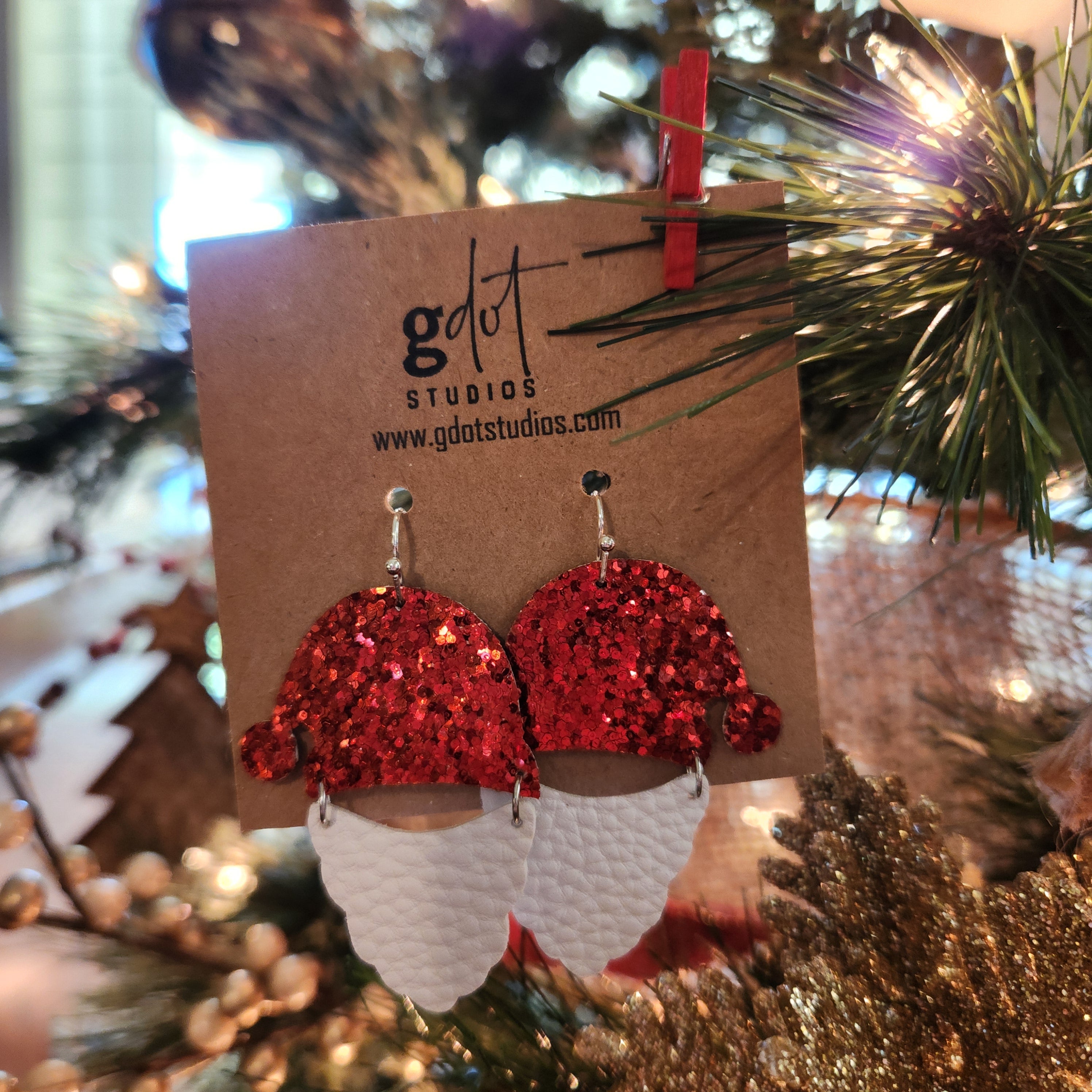 Leather Christmas Ornament Earring hotsell