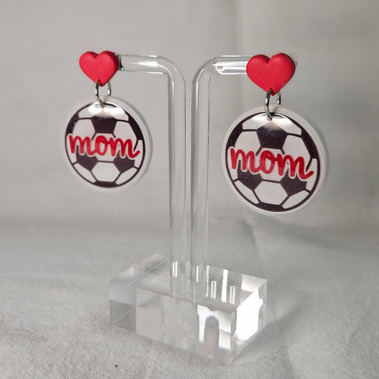 Sports Soccer Mom Earrings; Soccer Mom Jewelry; Sports Mom Accessories