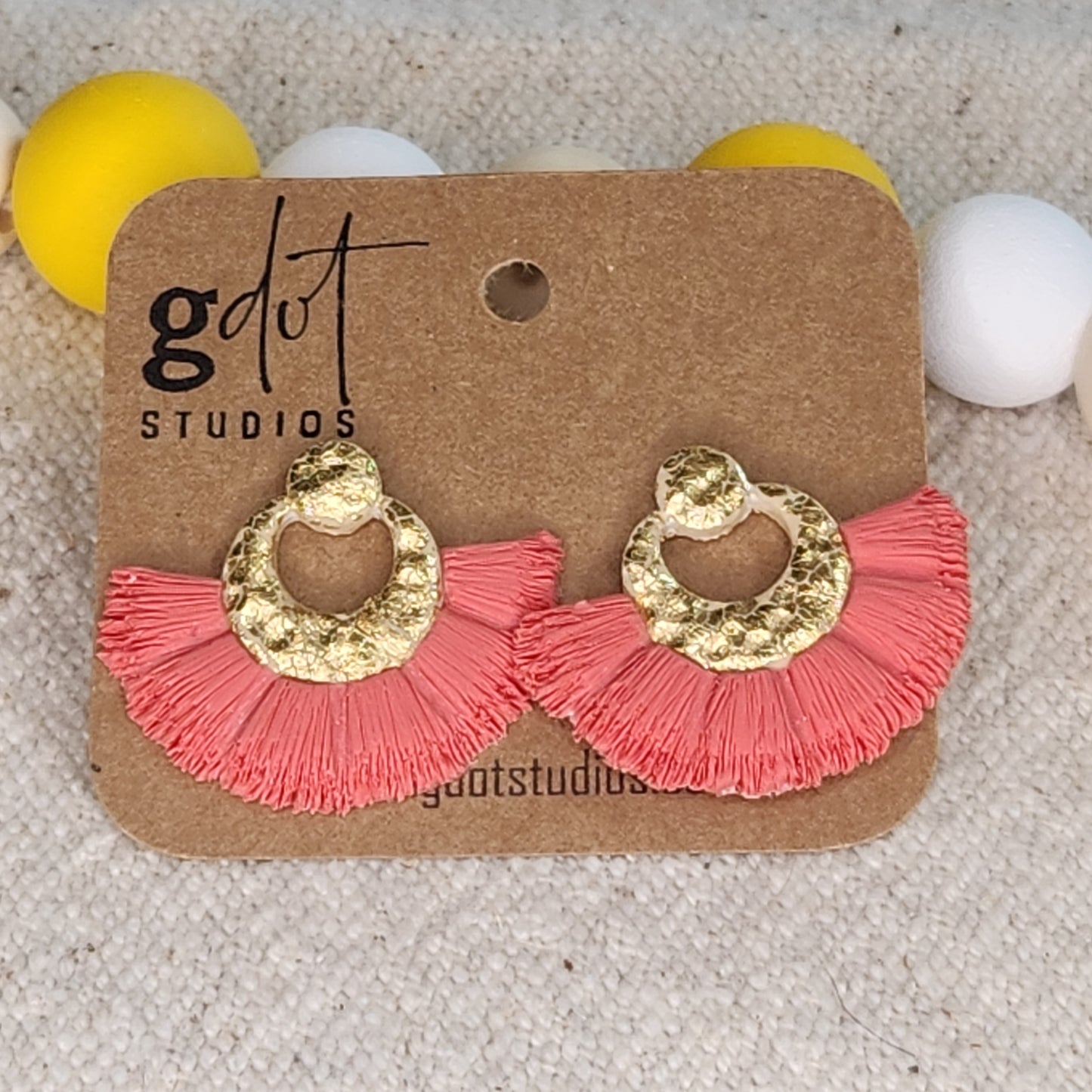 Polymer Clay Faux Macrame Earrings; Boho Style; Summer Accessories