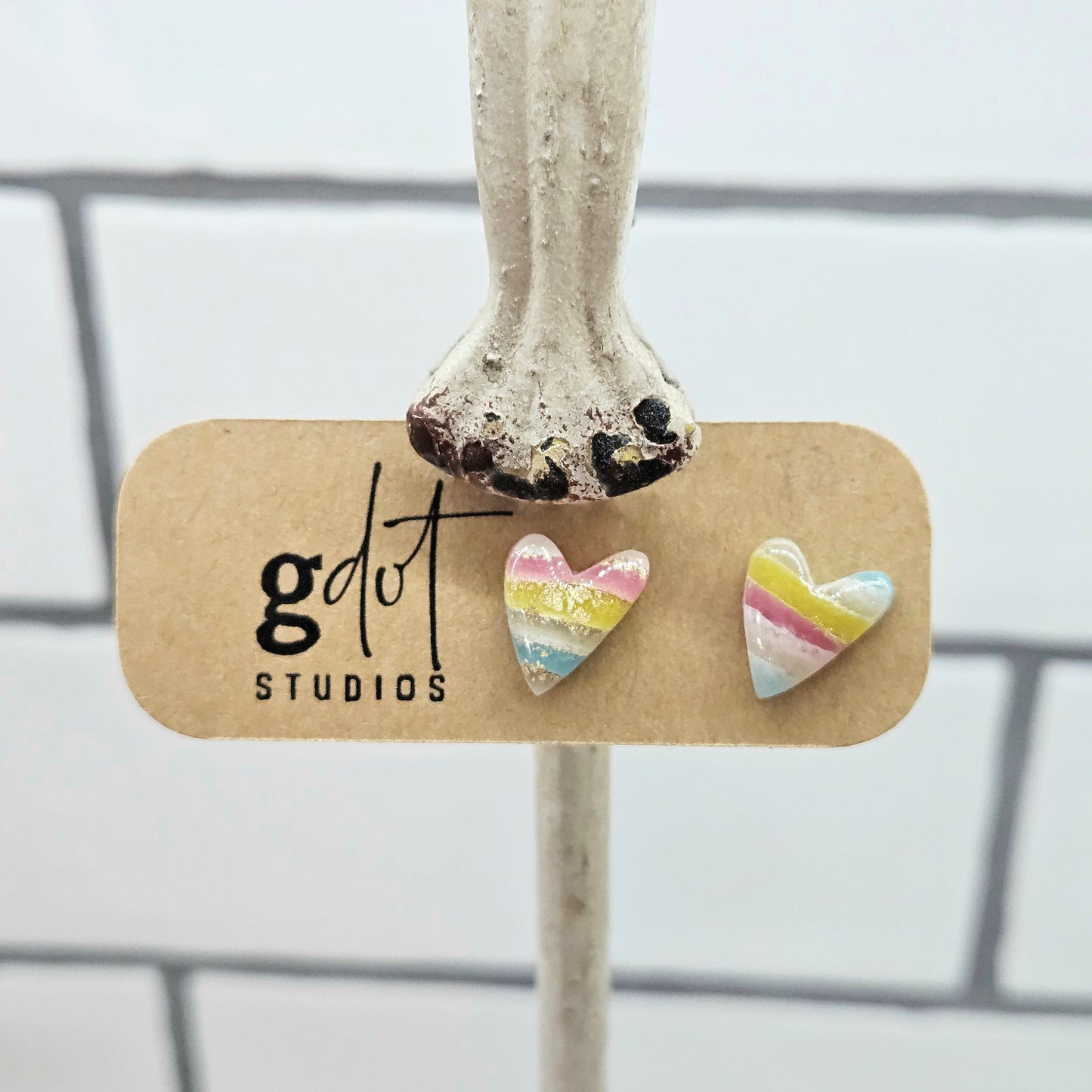 Spring Earring Collection; Easter Striped Marbled Accessories; Easter Spring Earrings