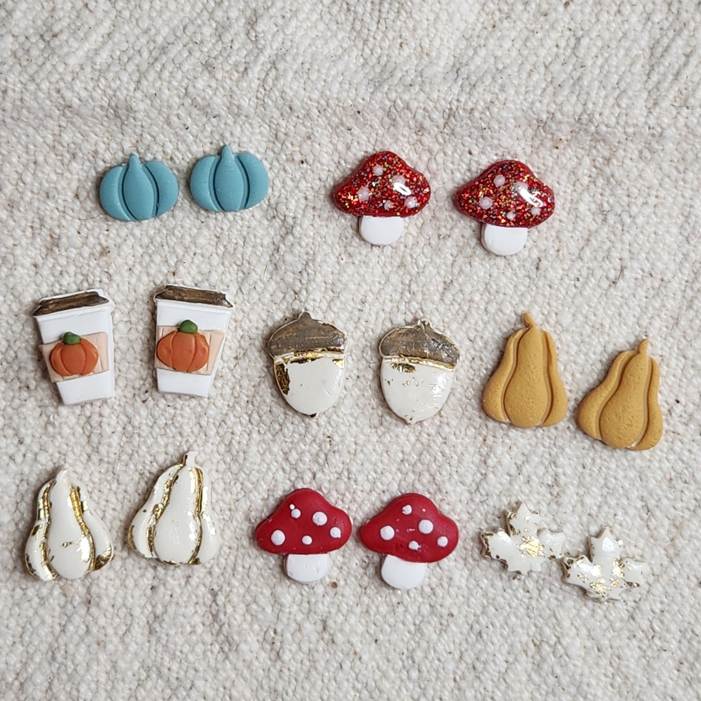 Fall Earring Studs; Whimsical Autumn Jewelry; Cute Fall Earrings