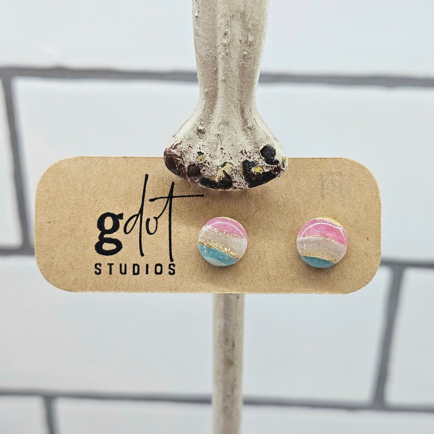 Spring Earring Collection; Easter Striped Marbled Accessories; Easter Spring Earrings