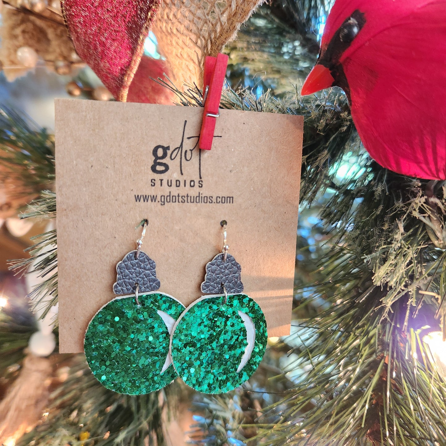 Christmas Light Bulb Earrings