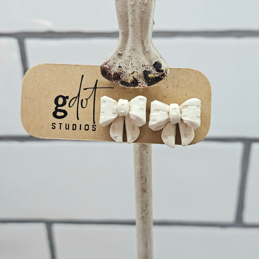 Spring Bow Studs; Lightweight Jewelry; Statement Earrings